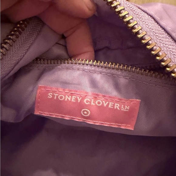 Stoney Clover Lane Lavender Pouch with Pink, Blue & White Plane Patches - Picture 5 of 8